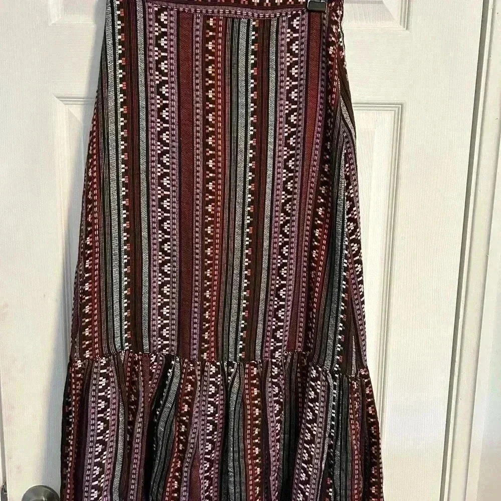 FRNCH your grandmothers tapestry bohemian maxi skirt size mauve - Picture 3 of 6